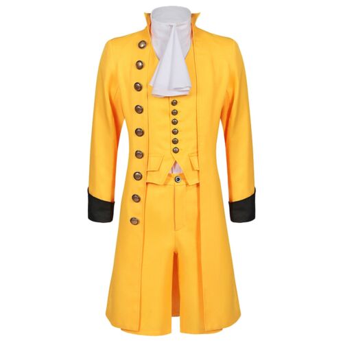 Men Halloween Costume Stand Collar Slim Fit British Dress Vest Jacket Pant Suit - Afbeelding 1 van 20