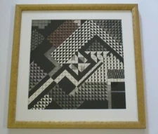 VINTAGE MOD DRAWING CUBISM PAINTING EXPRESSIONIST GEOMETRIC POP OP MODERNISM