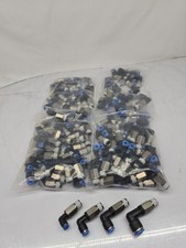 Festo  QSLL-B-1/4-4,6,8,10 Push-In L Fittings Lot – 4 Part Numbers – 117 Pieces