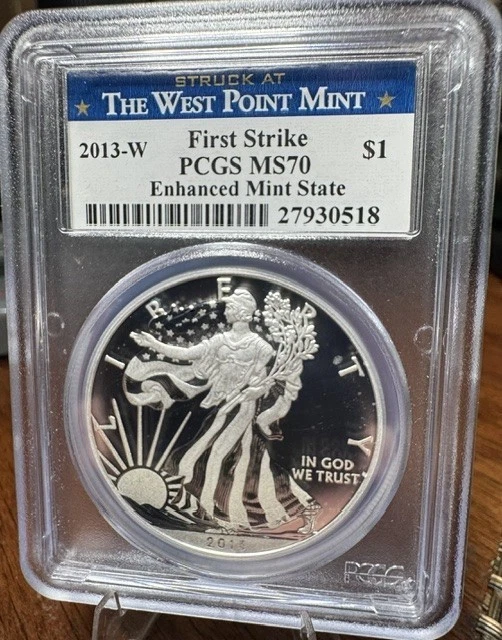25+ American Eagle MS 70 Graded 2013 Silver Bullion Coins for sale