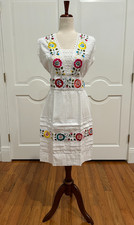 One of a Kind Mexican embroidered dress, hand Embroidered with Silk threads.