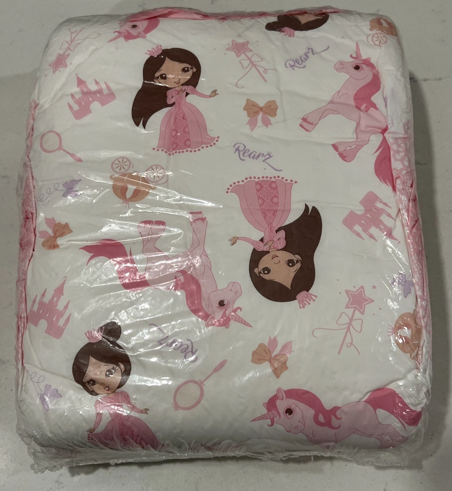 Rearz Princess Pink Unicorn 2-Pack Overnight Adult Diapers Size MEDIUM NIP