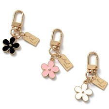 Cute Flower keychains for Women, Aesthetic Keychain Charms, Mini Flowers-3pcs