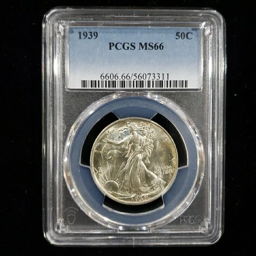1939 Walking Liberty Half Dollar PCGS MS66 – Choice Gem Silver 50C