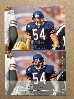 Brian Urlacher 2008 Upper Deck Base & First Edition Football Cards. Bears