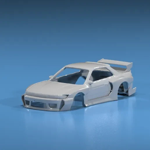 3D Resin FatBoi Wide Body Kit for Hot Wheels Nissan S13 – JDM Custom Mod Set