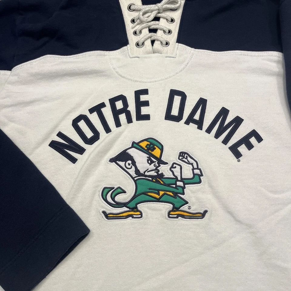 Sudadera con Capucha Notre Dame Fighting Irish Para Hombre Mediana NCAA Hockey Pullover Campeón Foto 2 de 4