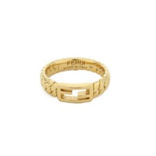 Fendi Baguette Gold Tone Ring Metal