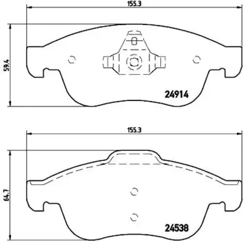 Brembo P68050 Front Disc Brake Pad - Set of 4 - Image 21