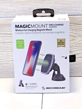 Scosche Magic Mount Pro Charge Window/Dash USB Black Metal Magnetic Suction