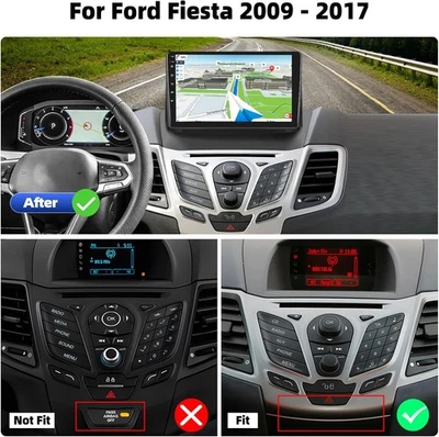 Für Ford Fiesta MK6 bj. 2008-2016 Android 15 Carplay Autoradio GPS Navi 4+64GB