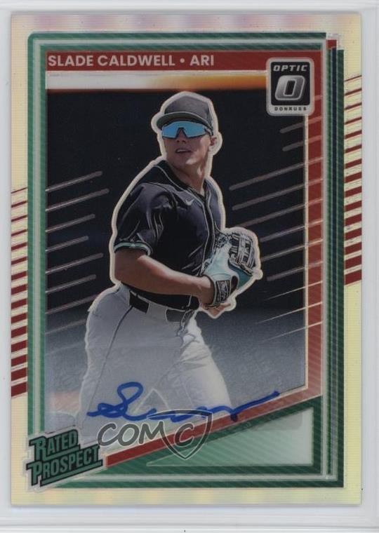 2025 Panini Donruss Optic Holo Prizm Signatures Slade Caldwell #112 Auto 09ou