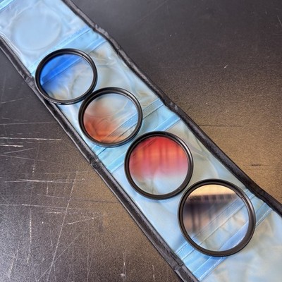 Andoer Circular Camera Lens Gradual Color Filter Set Of 4 w/ Pouch 52mm
