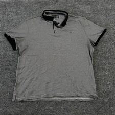Calvin Klein Polo Mens Size XL Black Striped Liquid Touch Cotton Short Sleeve