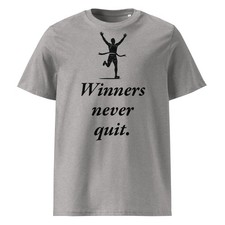 Organic cotton T-shirt Men’s Winners English black text