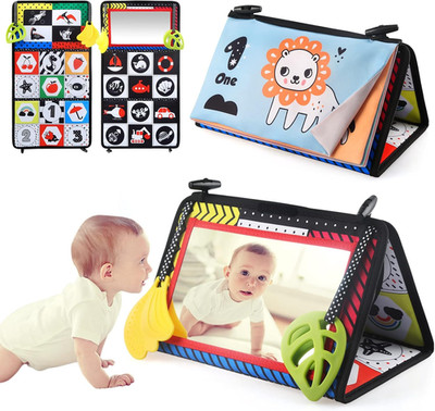 LEADSTAR Baby Spielzeug Ab 3 Monate, Faltbarer Baby Spiegel Spielzeug Mit Kniste