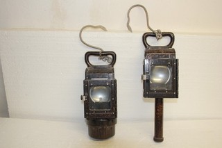 Dachboden Fund 2 alte eja Grubenlampen Karbidlampe Spiritus Lampe