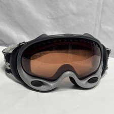 Oakley A Frame Ski Snowboard Goggles Black Frame Amber Lenses Teal