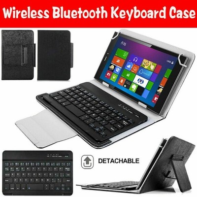 Black For Amazon Fire HD 8/HD 8 Plus Tablet Keyboard PU Leather Stand Case Cover