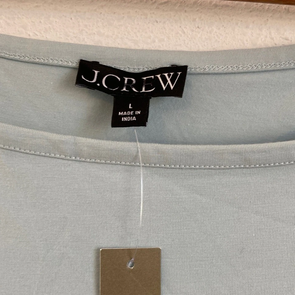 Vestido misto J Crew feminino Pintuck cor Edgewater grande - Imagem 4 de 4