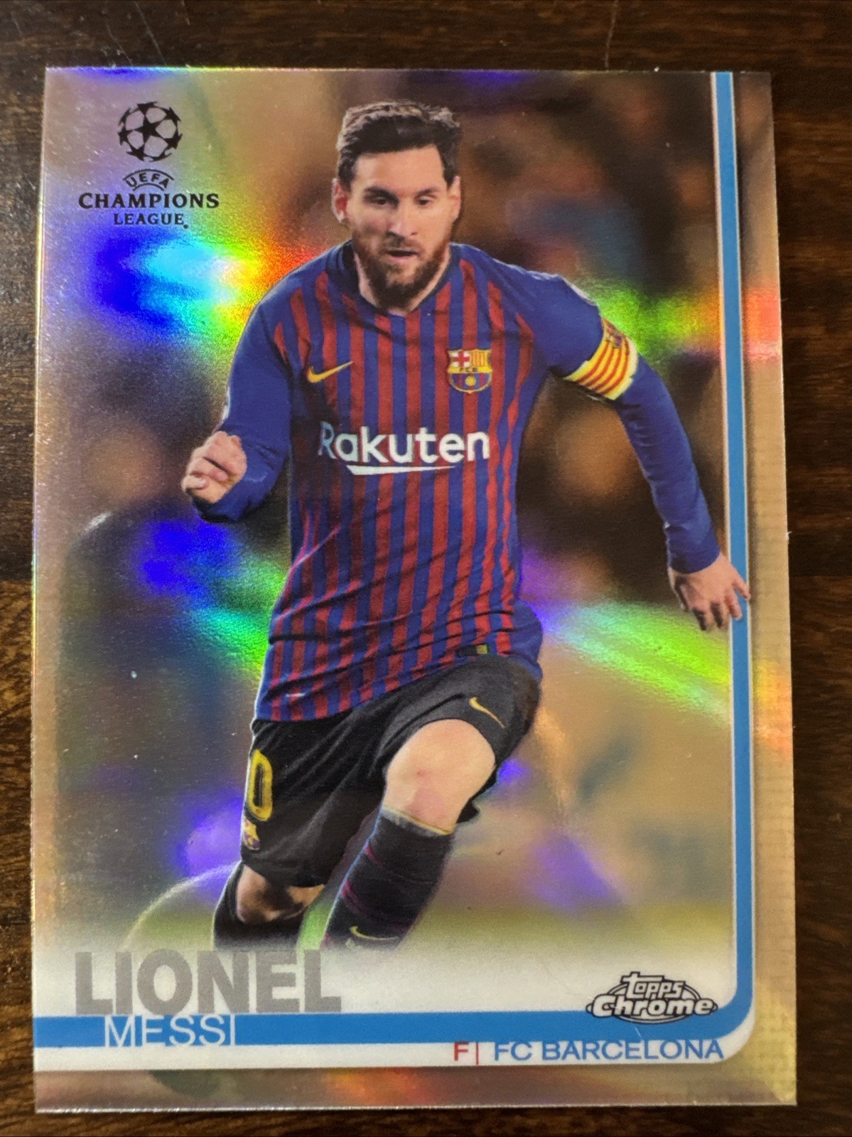 2018-19 Topps Chrome UEFA Champions League - Lionel Messi #1 Refractor view 1
