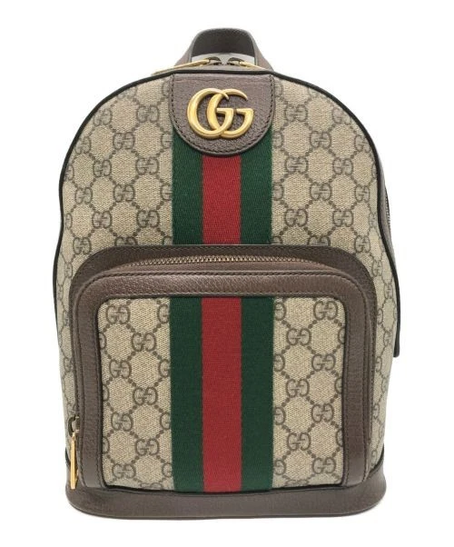 Sac à dos Gucci marron petit GG Supreme Ophidia beige 547965