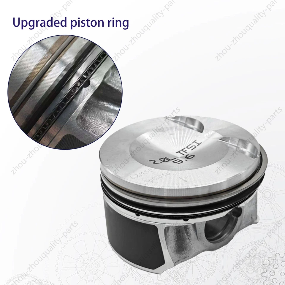 Juego de pistón mejorado KS con conjunto de anillo 23 mm para VW Golf Jetta Audi A4 A5 A6 2.0T Foto 4 de 4