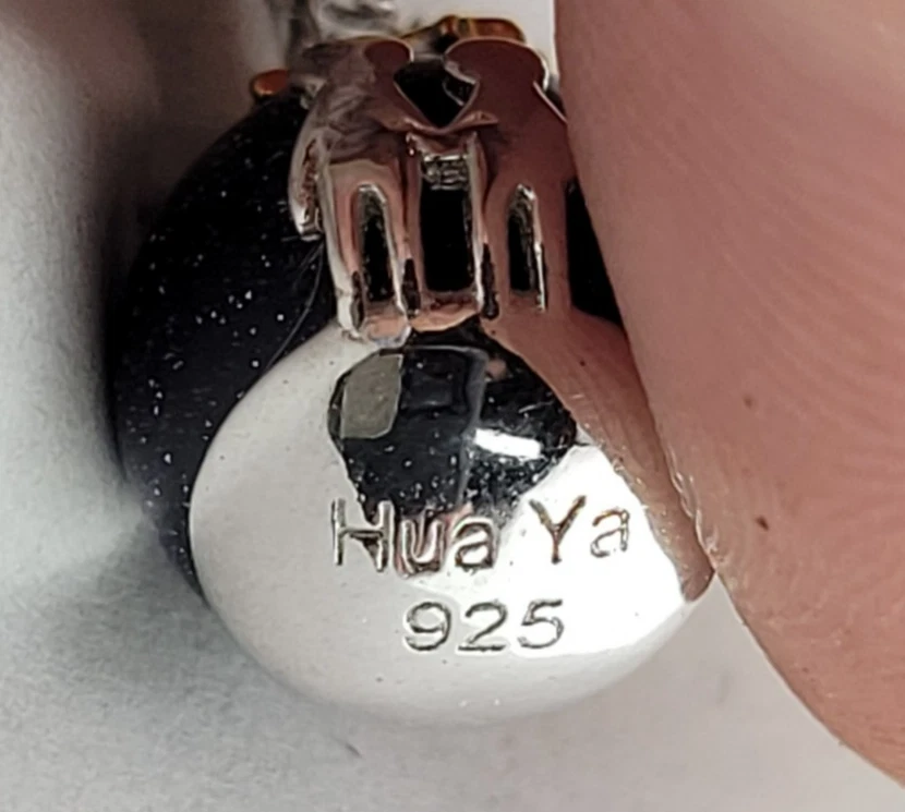 Colar minúsculo corrente pingente ouro azul 10 mm observação de estrelas sob estrelas 18" - Imagem 4 de 4