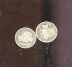 UNITED STATES of AMERICA , 2 x SILVER Dimes