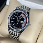 vintage Refurbished seiko 5 automatic Black dial stainless steel men's watch