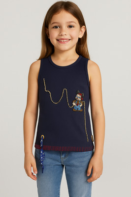 Monnalisa Girls Tank Top Size 8 Navy Mickey Mouse Rhinestone Italy NWT
