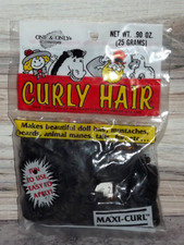 Curly Doll Hair One Only .90 OZ Midnight Black 03-100 Maxi Curl NOS B113