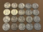 $10 Face Value Walking Liberty/FranklinSilver Half Dollars (20) MIXED DATES