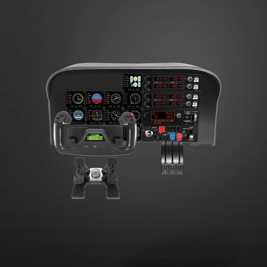 Logitech G Flight Yoke System Professional Simulation Yoke and Throttle Quadrant - Image 4 of 4