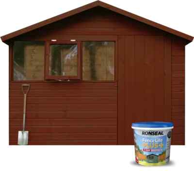 Ronseal Fence Life Plus Gartenhaus Zaunfarbe Red Cedar UV-Schutz 5L