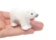 White Polar Bear Figure Miniature Statue Sculpture Decor Garden Cake Topper