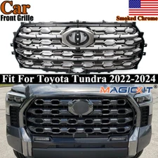 For Toyota Tundra 1794 Edition 2022 2023 2024 Front Grille Grill Smoked Chrome