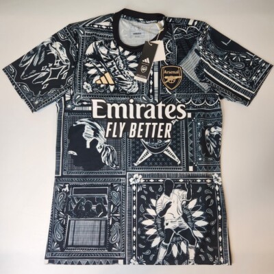 Arsenal Ian Wright Short Sleeve Pre Match Jersey M-2XL NWT Arsenal Ian Wright Short Sleeve Pre Match Jersey M-2XL NWT