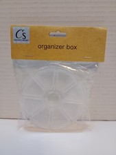 Crafter's Square Clear Craft Organizer Box w/8 Compartments NEW 