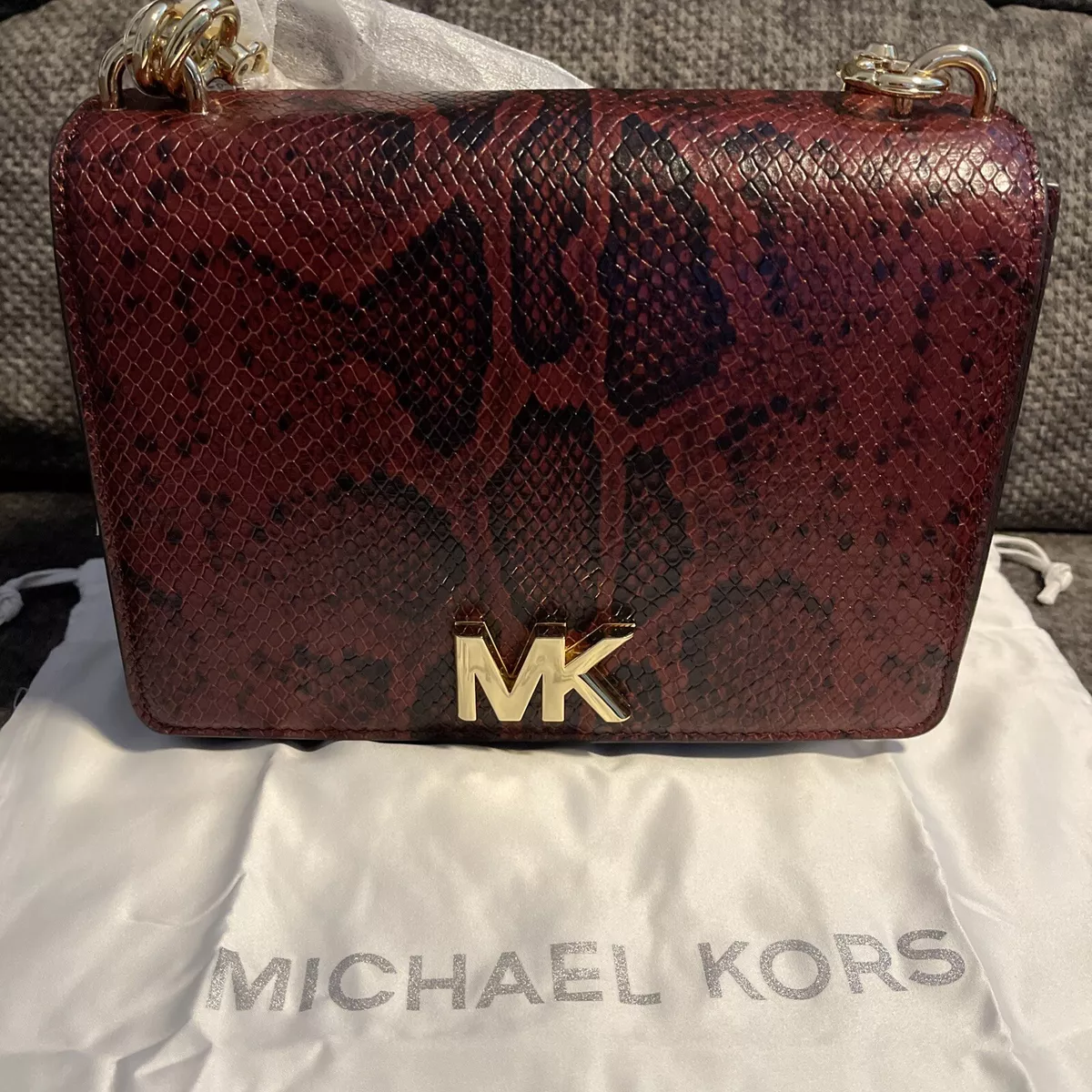 Michael Kors Red Leather Mott Backpack Michael Kors