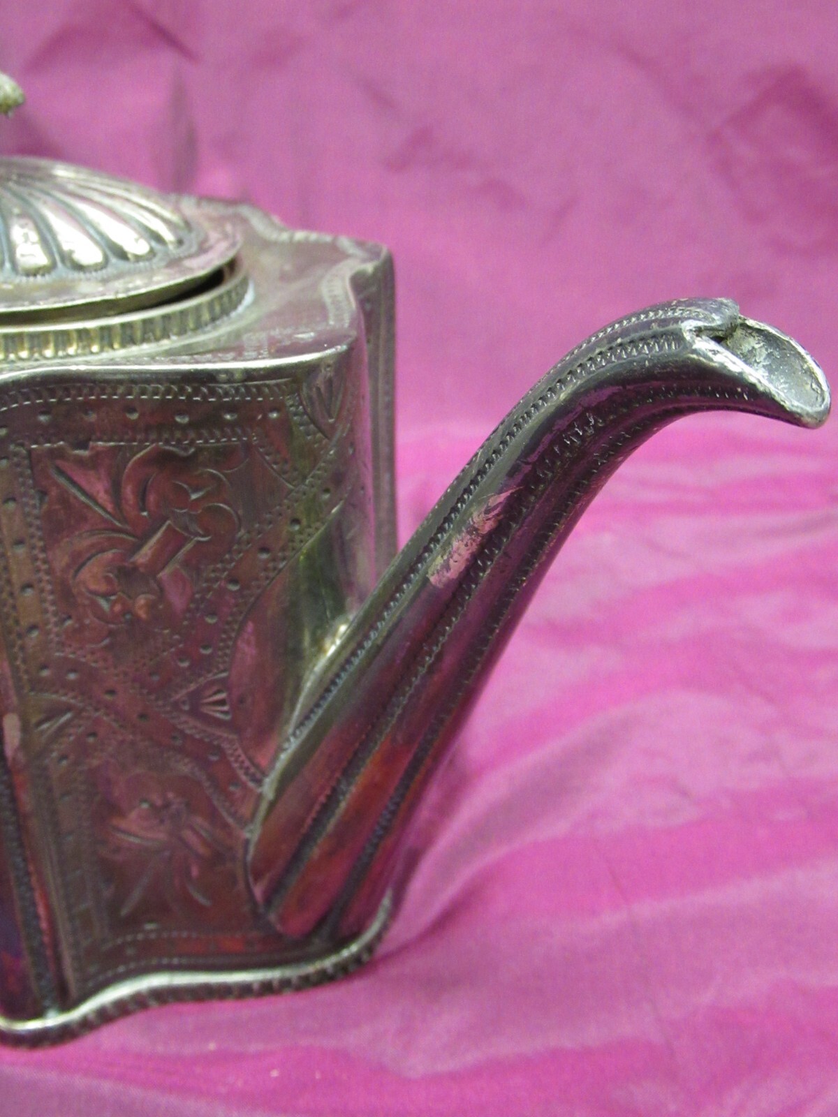 Antique Victorian W Clark & Co 3297 Ornate Silver plate Tea pot eBay