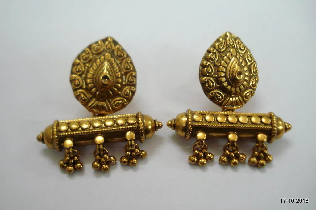 Silver Gold Plated Earrings – Nakoda Payals | Gold earrings designs, Gold  plated silver jewellery, Gold jewelry stores