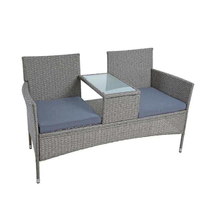 Polyrattan Gartenbank Bank Rattan Sitzbank 2-Sitzer Gartenmöbel Balkonmöbel - Bild 2 von 4