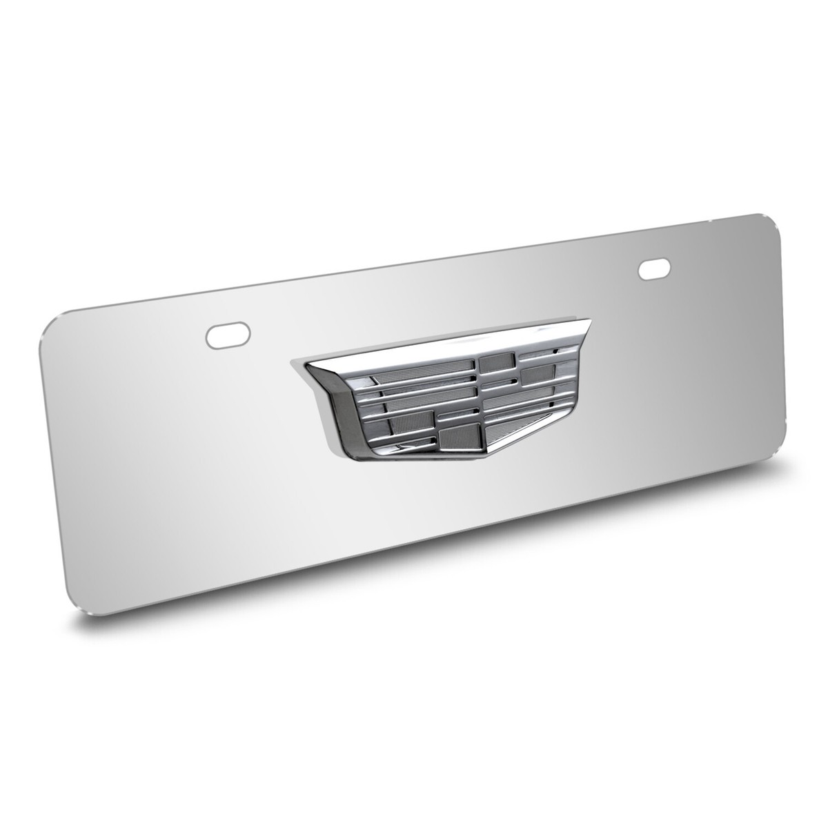 Cadillac V Mirrored Chrome Stainless Steel License Plate Frame