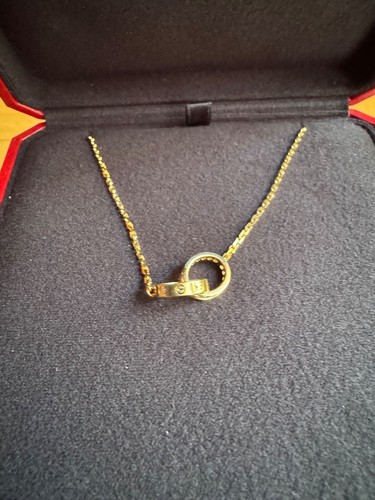 Authentic Cartier Love Pendant, Half-Paved - Picture 4 of 7