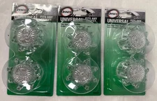 3 PACKS Danco Bathroom Universal Hot Cold Vise Grip Handles Clear Acrylic 88889