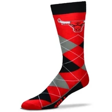 For Bare Feet Chicago Bulls Argyle Lineup Socks