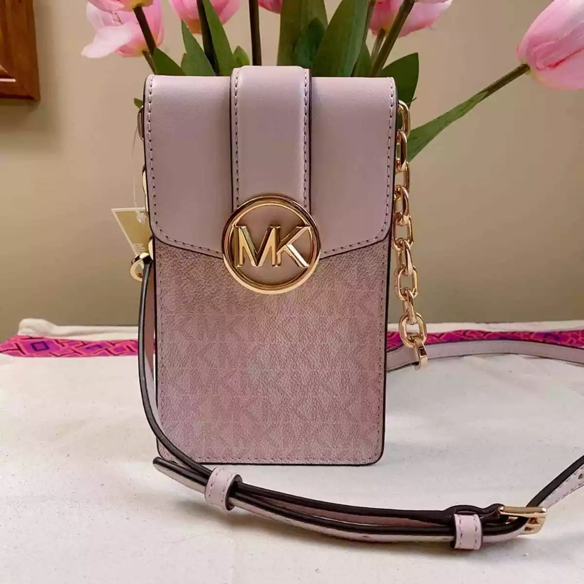 mk phone crossbody bag