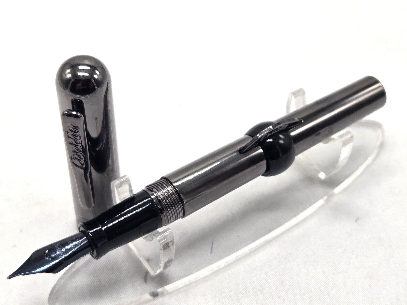 Conklin Mark Twain Gunmetal Crescent LTD ED (1898) FP - M Nib