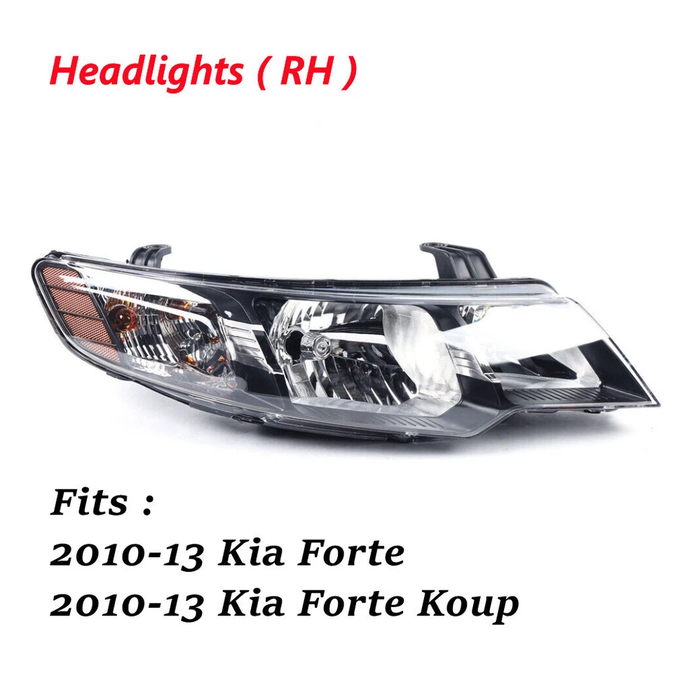 Halogen Head Light A Pair Left + Right For 2010-2013 Kia Forte/Forte Koup LX/EX Foto 2 de 4